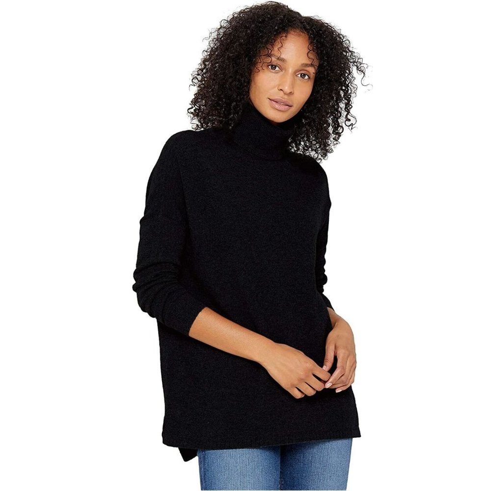 State Cashmere Oversize Tunic Turtleneck Cashmere Sweater